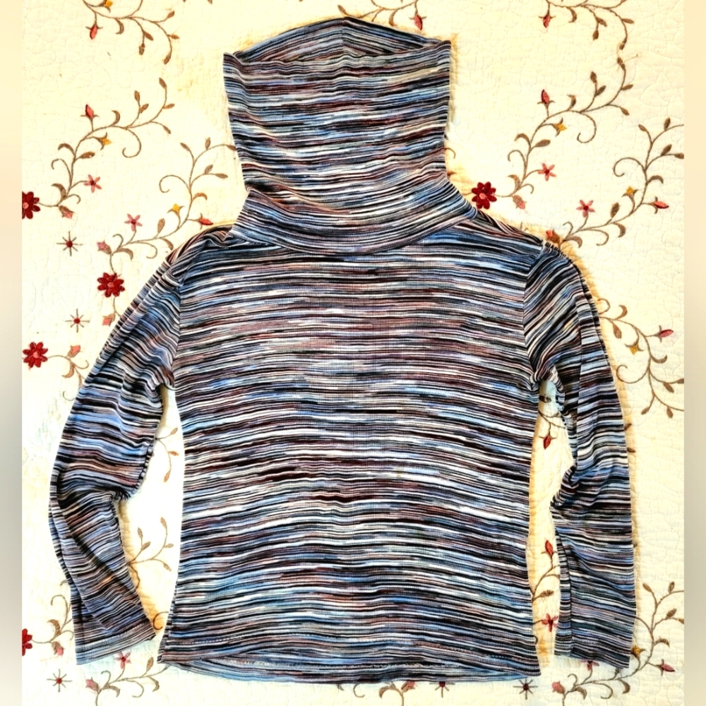 80's Space Dyed Slouchy Turtleneck